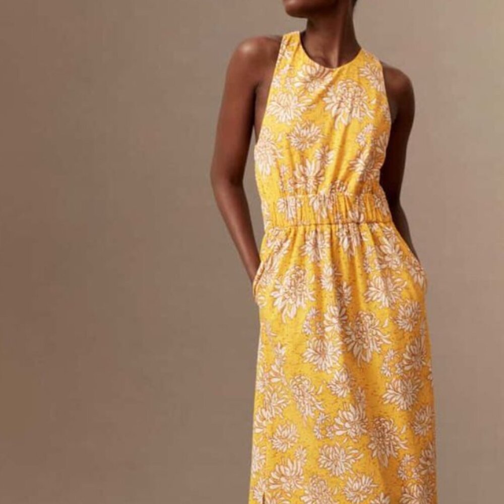 NWT ME + EM Dahlia Print Gather Detail Maxi Dress